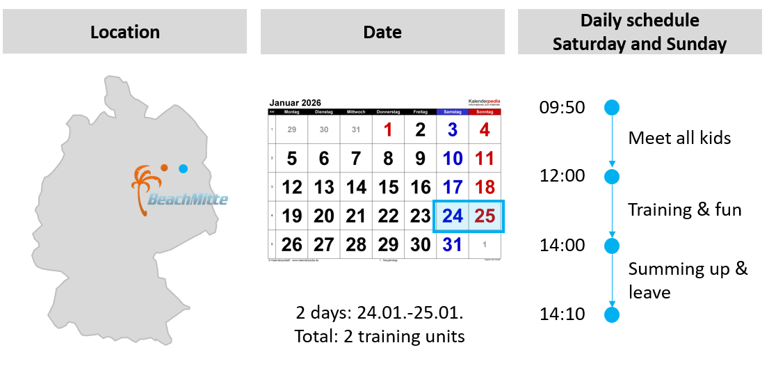 Beach volleyball kids training in berlin