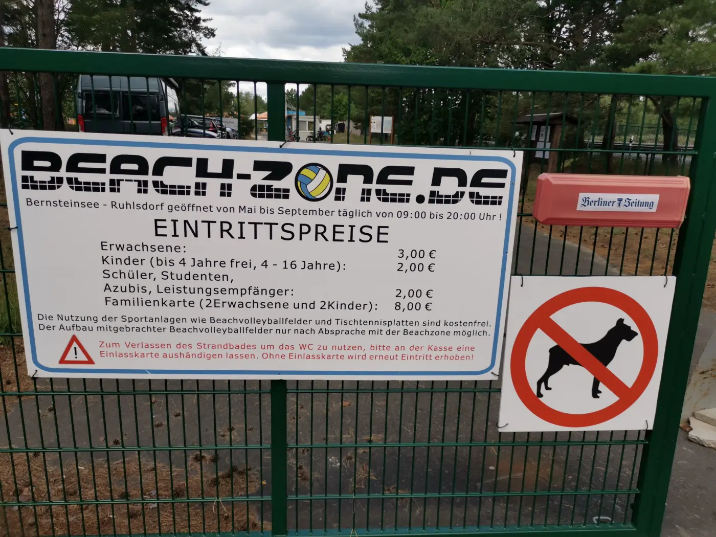 Beach Zone Bernsteinsee Eintrittspreise und Öffnungszeiten